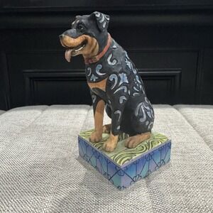 Vintage JIM SHORE Heartwood Creek "Roddie" Rottweiler Dog Figurine Sculpture